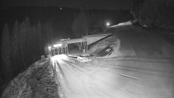 Modrá sjezdovka - dojezd k lanové dráze