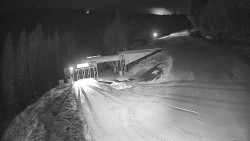 Modrá sjezdovka - dojezd k lanové dráze