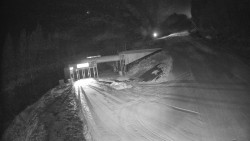 Modrá sjezdovka - dojezd k lanové dráze