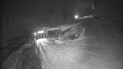 Modrá sjezdovka - dojezd k lanové dráze