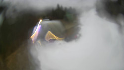 Modrá sjezdovka - dojezd k lanové dráze