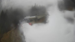 Modrá sjezdovka - dojezd k lanové dráze