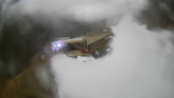 Modrá sjezdovka - dojezd k lanové dráze