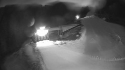 Modrá sjezdovka - dojezd k lanové dráze