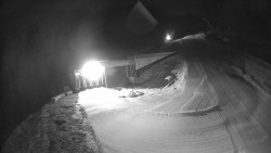 Modrá sjezdovka - dojezd k lanové dráze