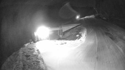 Modrá sjezdovka - dojezd k lanové dráze