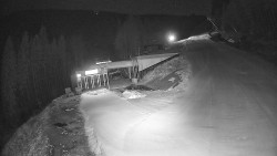 Modrá sjezdovka - dojezd k lanové dráze