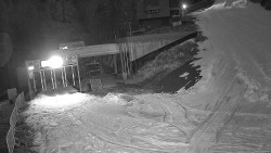 Modrá sjezdovka - dojezd k lanové dráze