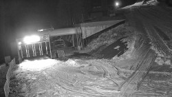 Modrá sjezdovka - dojezd k lanové dráze