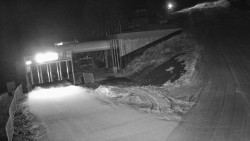 Modrá sjezdovka - dojezd k lanové dráze