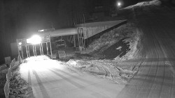 Modrá sjezdovka - dojezd k lanové dráze