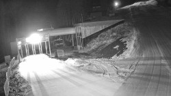 Modrá sjezdovka - dojezd k lanové dráze