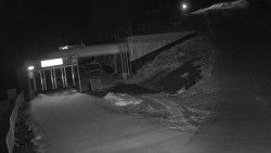 Modrá sjezdovka - dojezd k lanové dráze