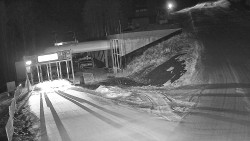 Modrá sjezdovka - dojezd k lanové dráze