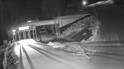 Modrá sjezdovka - dojezd k lanové dráze