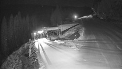 Modrá sjezdovka - dojezd k lanové dráze