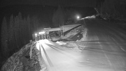 Modrá sjezdovka - dojezd k lanové dráze