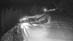 Modrá sjezdovka - dojezd k lanové dráze