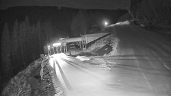 Modrá sjezdovka - dojezd k lanové dráze