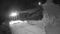 Modrá sjezdovka - dojezd k lanové dráze