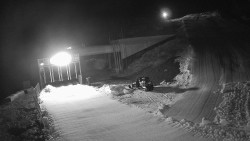 Modrá sjezdovka - dojezd k lanové dráze