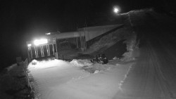 Modrá sjezdovka - dojezd k lanové dráze