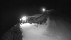 Modrá sjezdovka - dojezd k lanové dráze