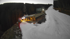 Červenohorské sedlo - Modrá sjezdovka - dojezd k lanové dráze - 22.12.2025 v 07:10 Červenohorské sedlo - Modrá sjezdovka - dojezd k lanové dráze - 22.12.2025 v 07:10