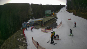 Červenohorské sedlo - Modrá sjezdovka - dojezd k lanové dráze - 22.12.2025 v 09:40 Červenohorské sedlo - Modrá sjezdovka - dojezd k lanové dráze - 22.12.2025 v 09:40