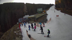 Červenohorské sedlo - Modrá sjezdovka - dojezd k lanové dráze - 22.12.2025 v 11:10 Červenohorské sedlo - Modrá sjezdovka - dojezd k lanové dráze - 22.12.2025 v 11:10