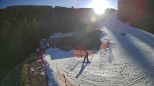 Červenohorské sedlo - Modrá sjezdovka - dojezd k lanové dráze - 22.12.2025 v 13:01 Červenohorské sedlo - Modrá sjezdovka - dojezd k lanové dráze - 22.12.2025 v 13:01