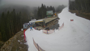 Červenohorské sedlo - Modrá sjezdovka - dojezd k lanové dráze - 22.12.2025 v 15:40 Červenohorské sedlo - Modrá sjezdovka - dojezd k lanové dráze - 22.12.2025 v 15:40