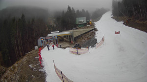 Červenohorské sedlo - Modrá sjezdovka - dojezd k lanové dráze - 22.12.2025 v 15:50 Červenohorské sedlo - Modrá sjezdovka - dojezd k lanové dráze - 22.12.2025 v 15:50