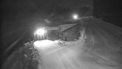 Modrá sjezdovka - dojezd k lanové dráze