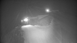 Modrá sjezdovka - dojezd k lanové dráze