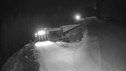 Modrá sjezdovka - dojezd k lanové dráze