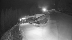 Modrá sjezdovka - dojezd k lanové dráze