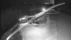 Modrá sjezdovka - dojezd k lanové dráze