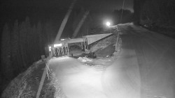 Modrá sjezdovka - dojezd k lanové dráze