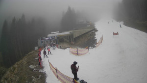 Červenohorské sedlo - Modrá sjezdovka - dojezd k lanové dráze - 23.12.2025 v 11:20 Červenohorské sedlo - Modrá sjezdovka - dojezd k lanové dráze - 23.12.2025 v 11:20