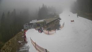 Červenohorské sedlo - Modrá sjezdovka - dojezd k lanové dráze - 23.12.2025 v 11:40 Červenohorské sedlo - Modrá sjezdovka - dojezd k lanové dráze - 23.12.2025 v 11:40