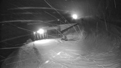 Modrá sjezdovka - dojezd k lanové dráze