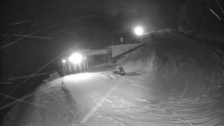 Modrá sjezdovka - dojezd k lanové dráze