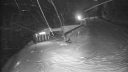 Modrá sjezdovka - dojezd k lanové dráze