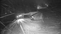 Modrá sjezdovka - dojezd k lanové dráze