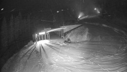 Modrá sjezdovka - dojezd k lanové dráze