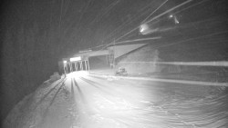 Modrá sjezdovka - dojezd k lanové dráze