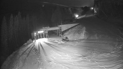 Modrá sjezdovka - dojezd k lanové dráze