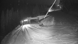 Modrá sjezdovka - dojezd k lanové dráze