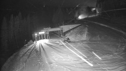 Modrá sjezdovka - dojezd k lanové dráze